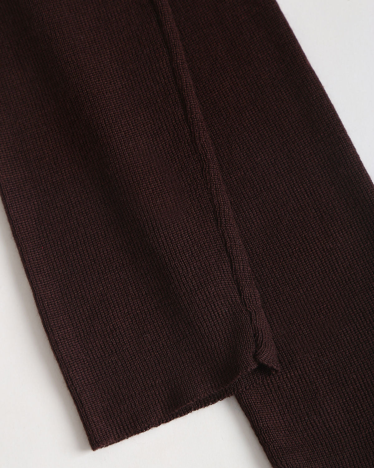 Coffee V Neck Twisted Knit Tee