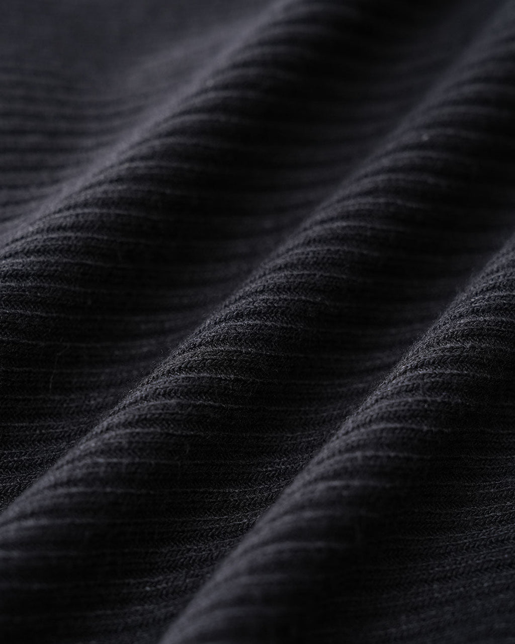 Black Round Neck Ribbed Knit Cardigan